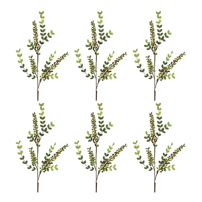 32" Variegated Red Berry Foliage Sprays, 6ct.