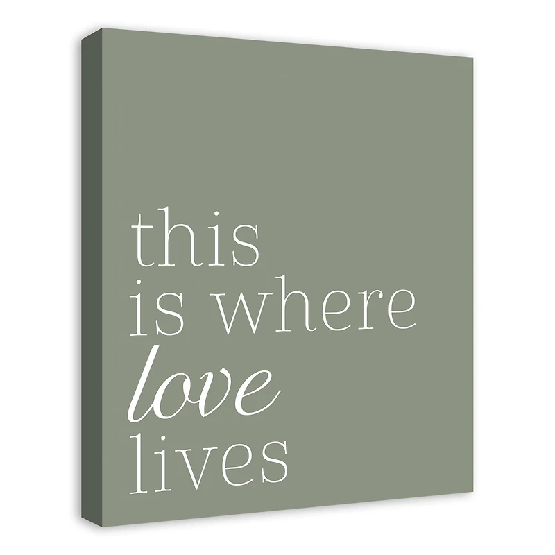 Where Love Lives 20" x 24" Canvas Wall Art