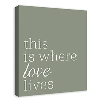 Where Love Lives 20" x 24" Canvas Wall Art