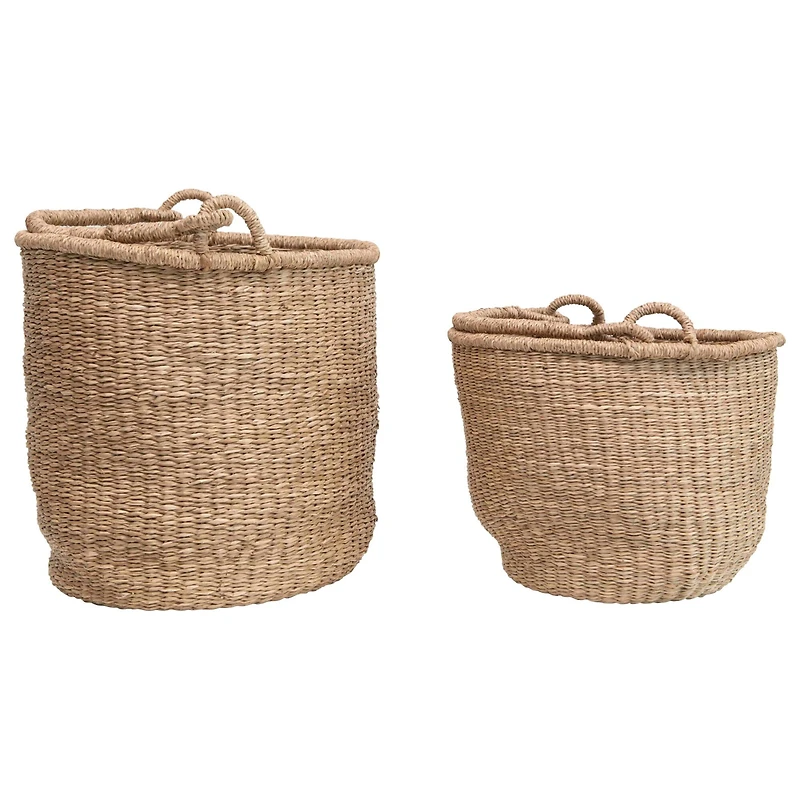 Hello Honey® Handwoven Seagrass Baskets with Handles Set