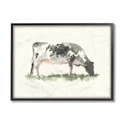 Stupell Industries Grazing Farm Cattle Black Framed Wall Art