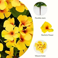 19" UV Resistant Artificial Geranium Bush (Indoor/Outdoor) - Set of 3