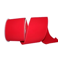 JAM Paper 4" x 10yd. Red Wired Velvet Two-Sided Ribbon
