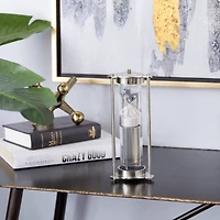 8" Silver Aluminum Contemporary Timer