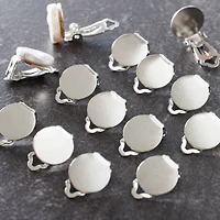 12 Packs: 14 ct. (168 total) Rhodium Clip-On Earrings by Bead Landing™