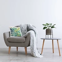 Stupell Industries Layered Abstract Leaves Varied Green Shapes Throw Pillow, 18" x 18"