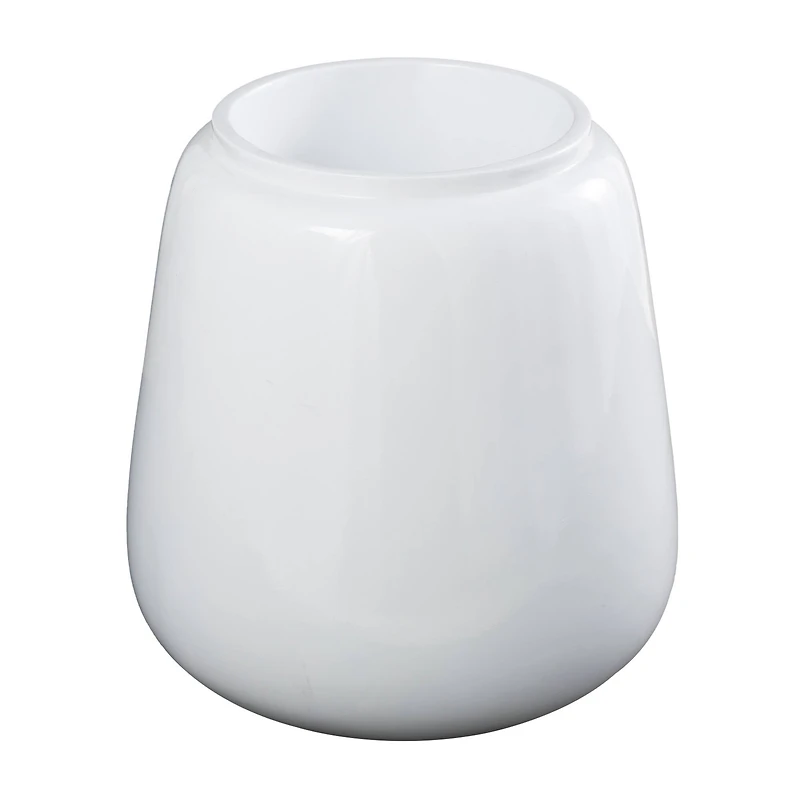 20" White Modern Wide Floor Vase