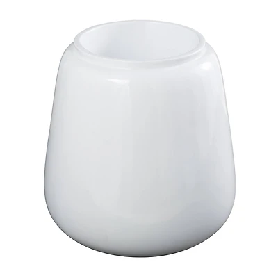 20" White Modern Wide Floor Vase