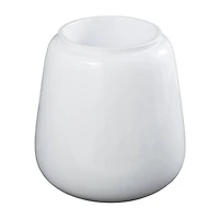 20" White Modern Wide Floor Vase