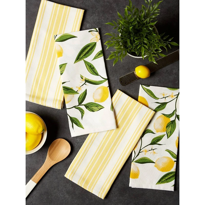 DII® Lemon Bliss Dishtowel, 4ct.