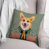 Dressed Corgi 2 Throw Pillow