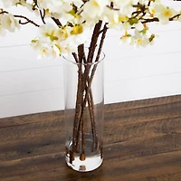 2.5ft. Artificial Cherry Blossom Arrangement in Cylinder Glass Vase