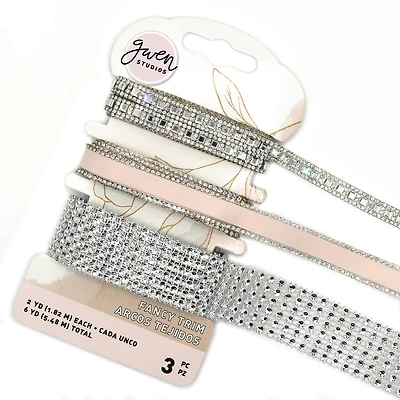 Gwen Studios 6yd. Satin & Rhinestone Trim Set