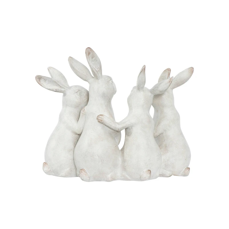 Hello Honey® 9" Whitewashed Bunny Rabbit Quartet