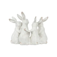 Hello Honey® 9" Whitewashed Bunny Rabbit Quartet