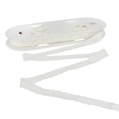0.75" White Eyelet Lace Trim by Celebrate It®