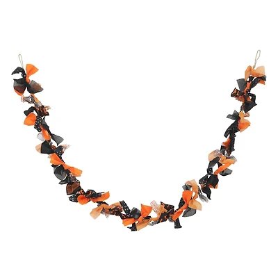6ft. Orange & Black Fabric Garland by Ashland®