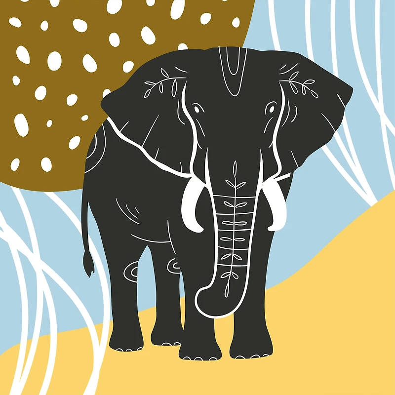 4" x 4" Wild Animals Canvas Painting Kit