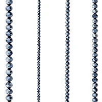12 Pack: Black Faceted Glass Rondelle Bead Strings by Bead Landing™