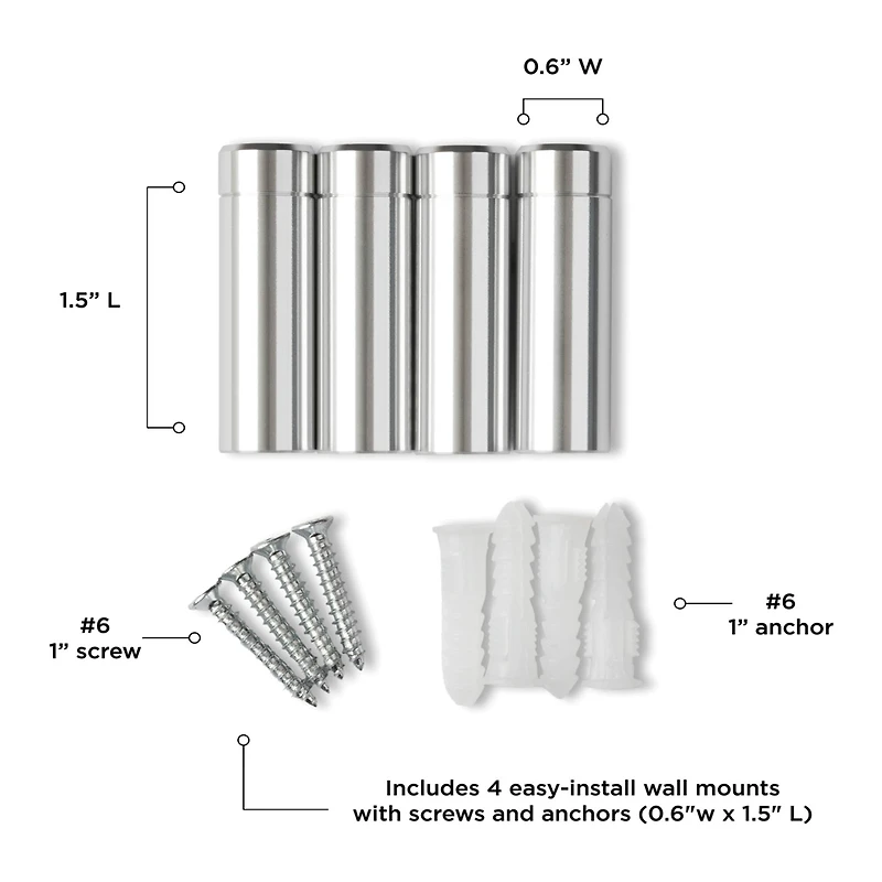 Wexel Art Double Panel Clear Acrylic Floating Wall Frame with Silver Hardware