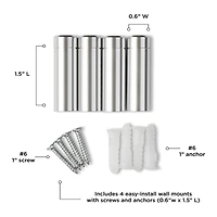 Wexel Art Double Panel Clear Acrylic Floating Wall Frame with Silver Hardware