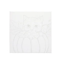 11" x 11" Kitten in Pumpkin Canvas Painting Kit by Craft Smart®