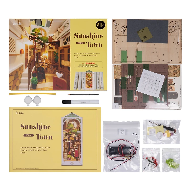 Rolife® Sunshine Town DIY Book Nook Shelf Insert Kit