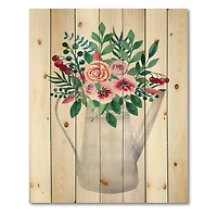 Designart - Bouquets of Flowers In Rustic Flowering Pot