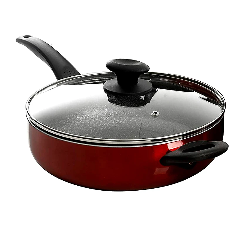 Oster Merrion 10-Piece Red Nonstick Aluminum Cookware Set