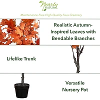4ft. Autumn Smoky Maple Artificial Fall Tree