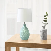 Creekwood Home Essentix 14" Ceramic Teardrop Table Lamp