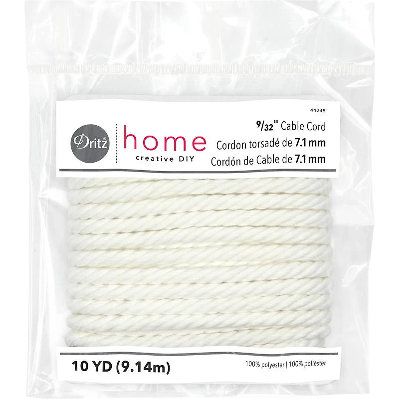 Dritz® Home 9/32" x 10yd. White Cable Cord