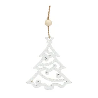 9 Pack 3" Glittery White Tree Ornaments