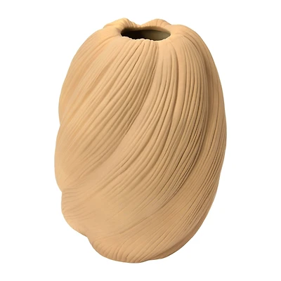 Hello Honey® 13" Putty Sand Stoneware Sculptural Vase