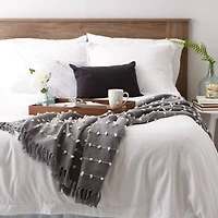 DII® Gray Woven Loop Throw