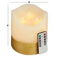 Cream & Gold Traditional Flameless Candle
