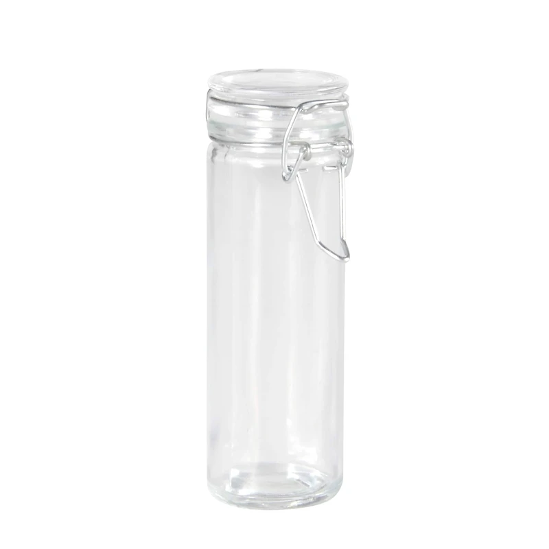 3.8oz. Clear Glass Cylinder Jar with Latched Lid by Ashland®