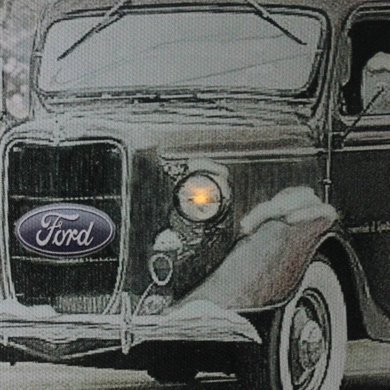 LED Lighted Ford Truck Merry Christmas Canvas Wall Art