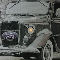 LED Lighted Ford Truck Merry Christmas Canvas Wall Art