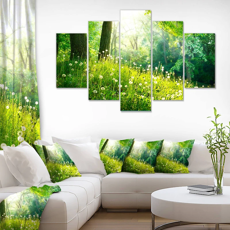 Designart - Beautiful Green Grass and Trees