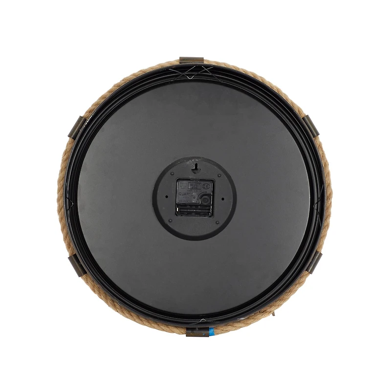 White Coastal Metal Wall Clock