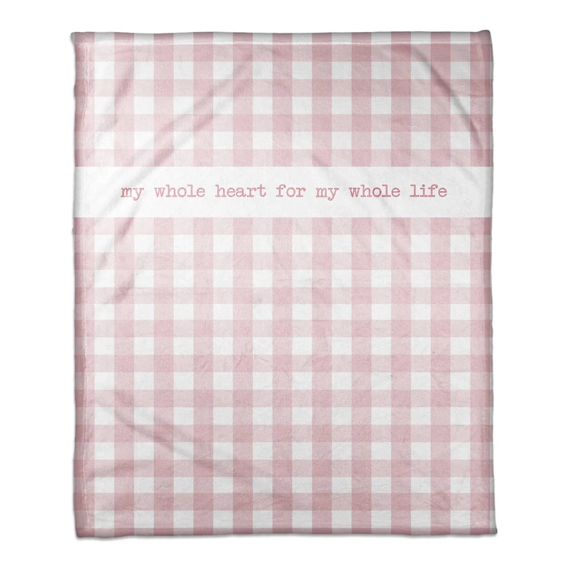 Pink Buffalo Check Throw Blanket