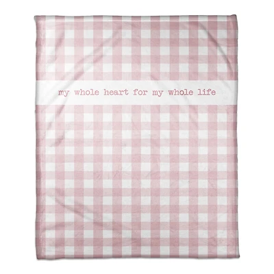 Pink Buffalo Check Throw Blanket