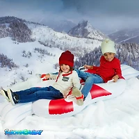 SnowCandy 77" 2-Person Peppermint Snow Tube