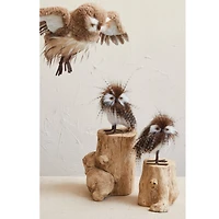 Hello Honey® 10.75" Brown Faux Fur & Feather Flying Owl Ornament