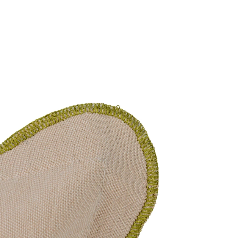 Hello Honey® Embroidered Bird Cotton Chambray Printed Lumbar Pillow with Patterned Back & Scalloped Edge