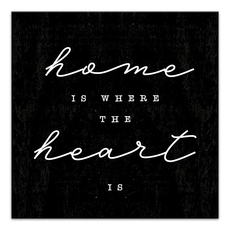 Home Is Where The Heart Is 12" x 12" Canvas Wall Art