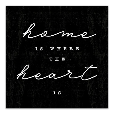 Home Is Where The Heart Is 12" x 12" Canvas Wall Art