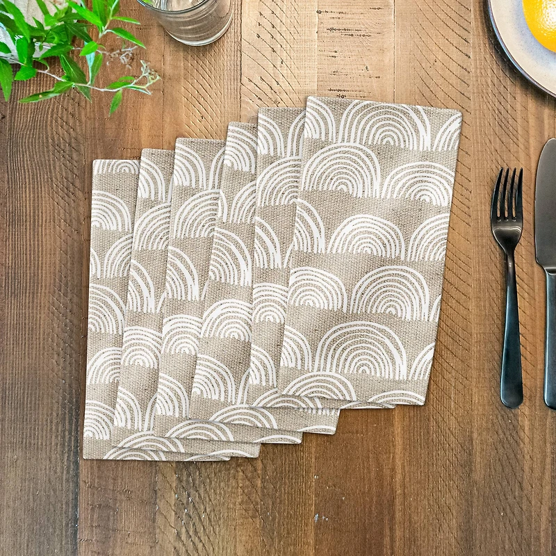 Half Moon Pattern 10" x 10"  Cotton Twill Napkin