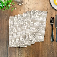 Half Moon Pattern 10" x 10"  Cotton Twill Napkin